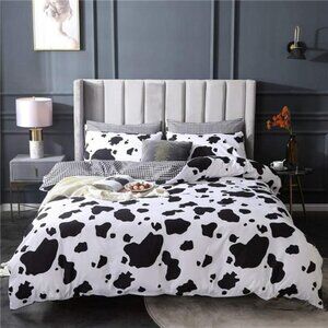 Bedding Set Cow Print Duvet Cover Black White Comforter Cover MilkCow Bedspreads